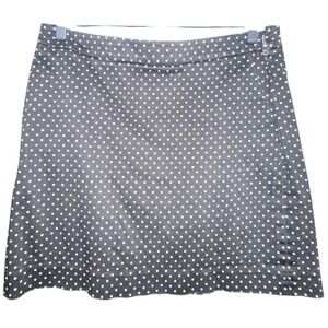 Ralph‎ Lauren Golf Black White Polka Dot Skort Preppy Athletic Old Money Prep 10